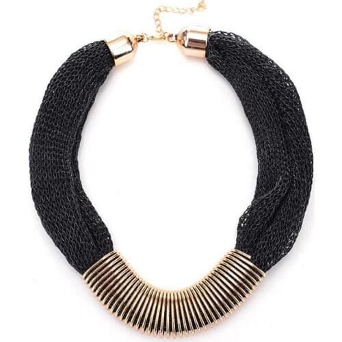 Wholesale Black Tide Girl Wild Choker Necklace For Women Mesh Necklaces & Pendants Jewelry Charms Jewellery Collier Femme J281