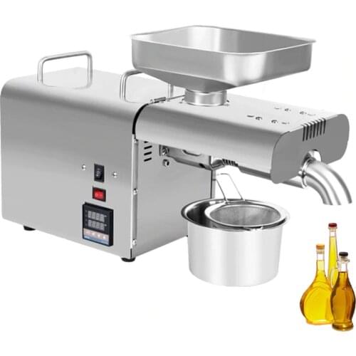 110V 220V Commercial Cold oil press machine Home oil expeller extractor stainless steel peanut flaxseed nut oil maker