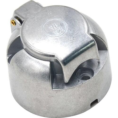 12N 7-Pin Metal Towing Socket for Trailer Caravan Lights Heavy Duty N Type Towing Electrics Socket 12V Automobile Accessories