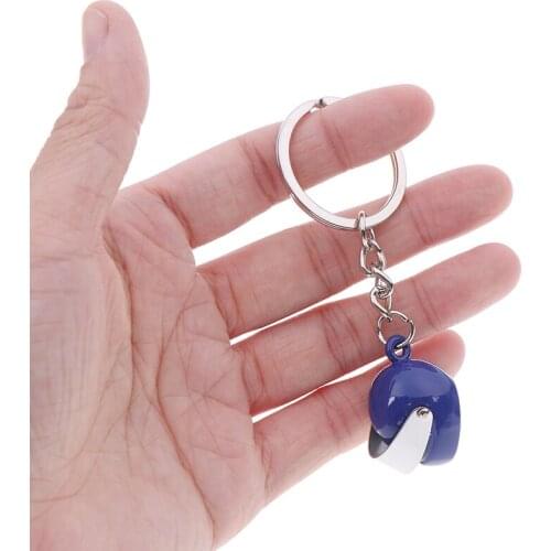 1x Creative Motorcycle Bicycle Helmet Key Chain Ring Keychain Keyring Key Fob