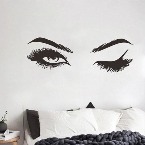 21*66cm Beauty Eyes Modern Home Decoration Wall Sticker Living Room Bedroom Wall Decals Poster Mural