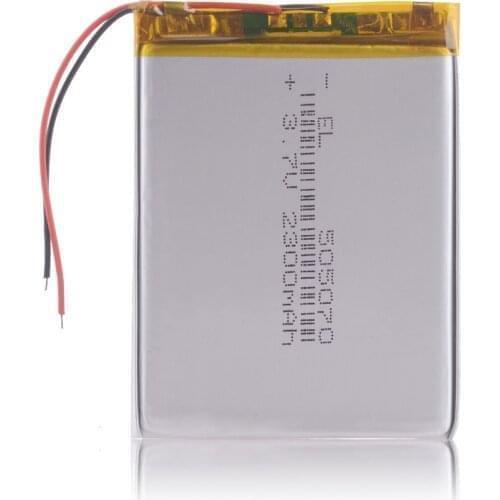 3.7V lithium polymer battery 505070 055070 1800mAH 505068 e-Book tablet pc power bank Led light DIY