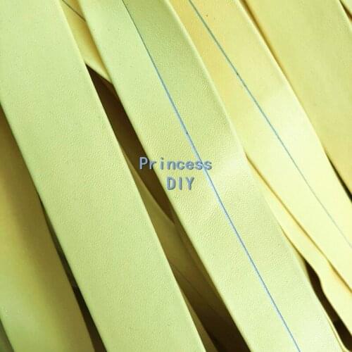 5M/Lot Jewelry Making 1'' Soft PU Yellow Ribbon 25mm Binding Faux Leather Cord Rope Bias DIY bow Bracelet Chocker Necklace Craft