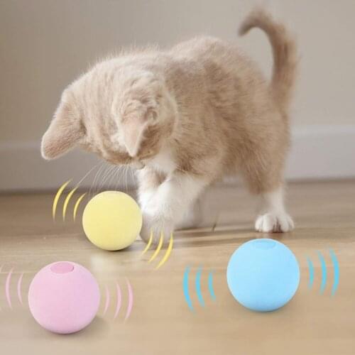 50mm EVA/Wool Cat Toys Kitten Interactive Chewing Ball Catnip Cat Training Toy Pet Kitty Playing Ball Smart Cat Toys