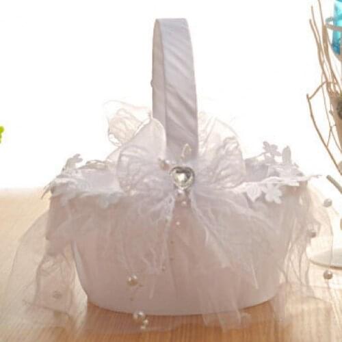 60% Dropshipping!!Flower basket elegant and comfortable fabric wedding flower basket party home decoration
