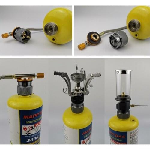 Aluminum Alloy & Copper Core Material Outdoor Camping Stove Gas Tank Adapter Gas Tank Adapter American Standard Adapters