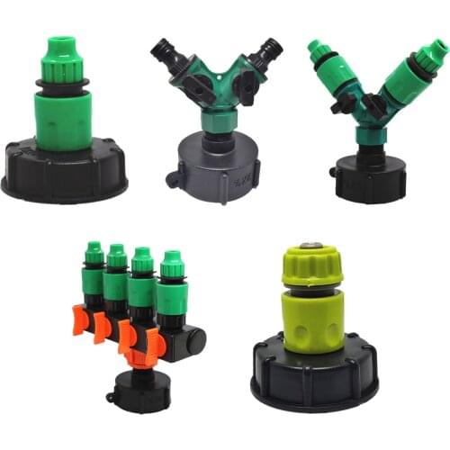 IBC Tank Adapter, Water Oil Container Coarse Thread Drain Valves Adapter, For IBC Barrel Drums Faucet Accessory