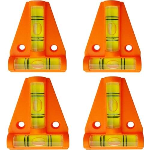 4pcs Acrylic T-Level Tool RV Camper Tralier Motorhome Truck Boat Console Table Measurement Mini Level Bubble