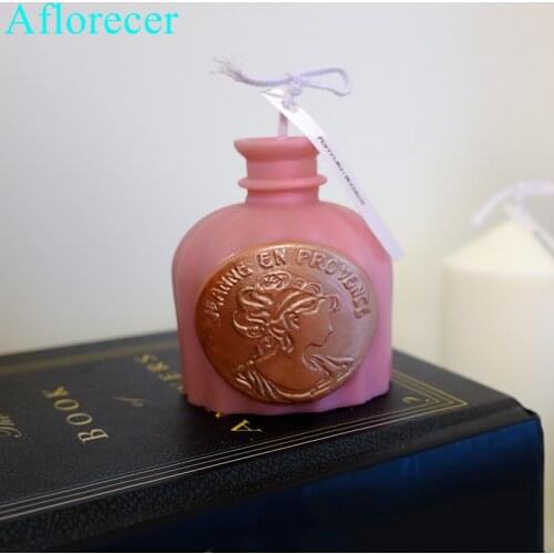 Big 3D Vase Candle Mold Mousse Cake Pudding Ice Cream Silicone Mold Embossed lady Molds for Plaster Aroma wax Soap mold