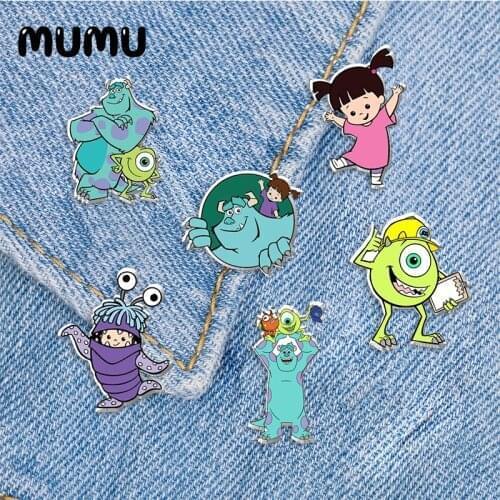 2021 New Monsters Ink Lapel Pin House Funny Acrylic Brooches Handmade Epoxy Jewelry Shirt Bag Badge