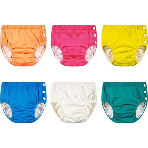 Baby Cloth Washable Diaper Cover Swimsuit Infant Children Swimwear Girl Reusable Diapers Waterproof Panties Swim Nappies