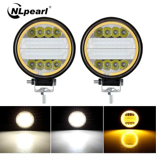 Nlpearl 4inch 72W 126W Light Bar/Work Light Offroad 4X4 LED Work Light for Jeep Truck Tractor Boat 4WD SUV ATV Fog Light 12V 24V