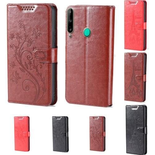 Butterfly flower Tower Flip Leather Wallet Phone Case For Huawei Honor 9C 10i 20i 20e stand function Phone cover with card slot