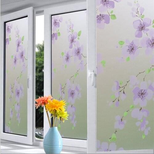 45x400cm Variety pattern frosted glass film bathroom kids room kindergarten living room bedroom sliding door opaque window film