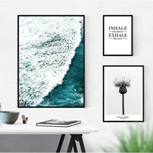 Life Motivational Quotes Surf Landscape Nordic Decoration Poster Printing Wall Art Ornament Canvas Painting Picture Home Decor