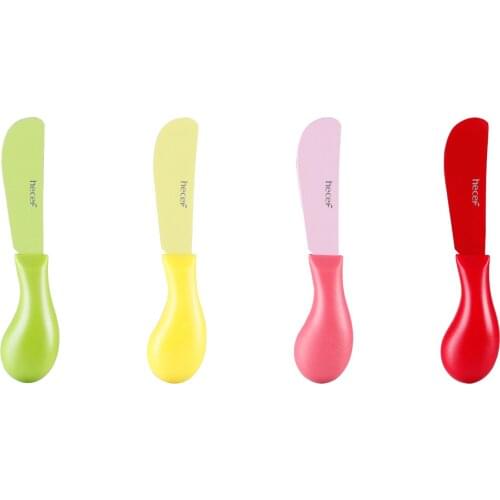 Hecef Butter Knife Set of 4, Non-stick Cheese Spreader for Cheese, Butter and Jam