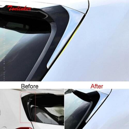 Tonlinker Exterior Tailgate windshield Beside Cover Case Stickers for Lexus UX 2019 Car Styling 2 PCS ABS Chrome Cover stickers