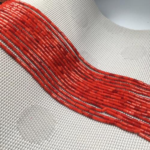 Natural Stone 3x5mm Column Coral Beads Loose Spacer Beads DIY Bracelet Necklace Earrings For Jewelry Making Accessories