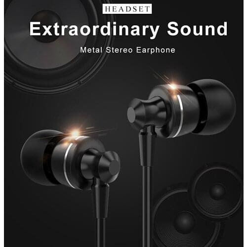 NEW Earphone Universal 3.5mm In-Ear Stereo Earbuds Built-in Microphone High Quality Wired Earphones For Cell Phone Sport Headset