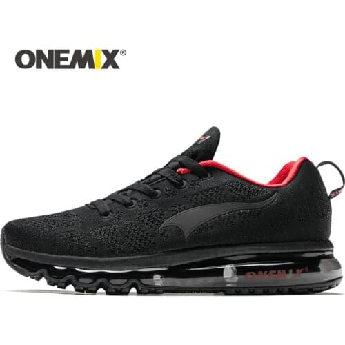 ONEMIX 2020 Running Shoes For Men Soft Air Cushion Breathable Knitted Vamp Male Outdoor Athletic Jogging Shoes Walking Sneakers