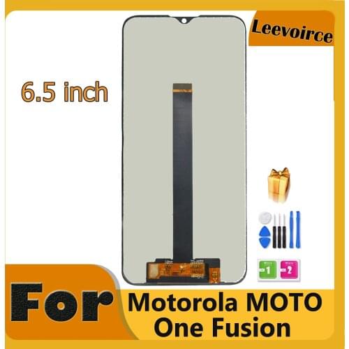 Original 6.5" For Motorola MOTO One Fusion LCD xt2073-2 Display Touch Screen Digitizer Assembly with Frame Screen Replacement