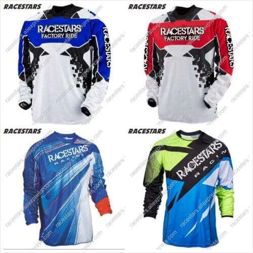 RACESTARS Jeresy Downhill Jersey MTB Offroad long motorcycle long bike jerseys Racing Riding for Men MTB T Shirt DH MX Jersey