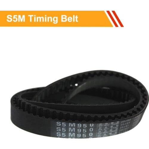S5M Closed loop Rubber Drive Belt Length 865/880/890/975/980/1000mm Tooth Belt 15/20/25mm Belt Width Rubber Transmission Belt