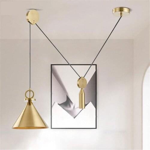 Roller Simple Pendant light Modern Fashion Gold Lamps For Dining Room Restaurant Bedroom Living Room Office Bar hang light