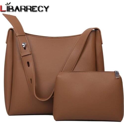 Luxury Solid Color Ladies Composite Bag High Quality PU Leather Fashion Womens Handbags Designer Women Shoulder Bags Sac Femme