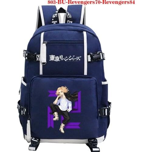 Tokyo Revengers Backpack Anime Cosplay Large Capacity Unisex School Character Print Shoulder Travel Laptop Polyester Pocket Bags