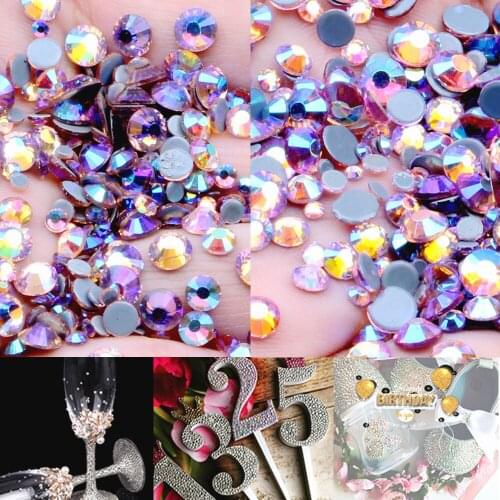 Flat Back Hot Fix Crystal Glass Rhinestones Garment Wedding Dress Gem For Clothes Decoration