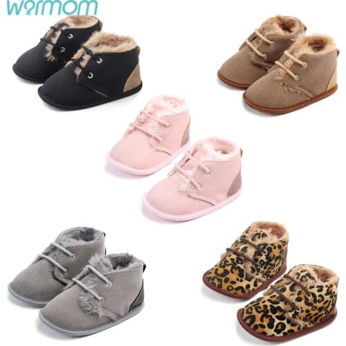 Warmom Baby Girls Boys Winter Keep Warm Shoes First Walkers Sneakers Kids Crib Footwear Boots Newborns Prewalkers Baby Shoes