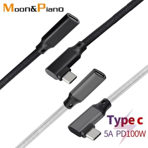 Type c Data Cables Male to Female Type-c Extension Cord 5A 5V 20V PD100W For Laptop Mobile Phone 0.2m,0.5m,1m,2m,3m,5m