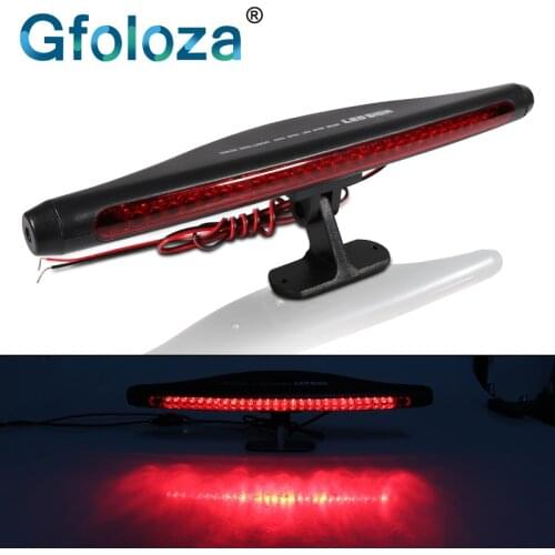 Gfoloza Universal 28 LED 12V Car Additioal Brake Lights Bar Red Third Brake Lamp LED Auto Truck Tail Parking Signal Lamp 1Pcs