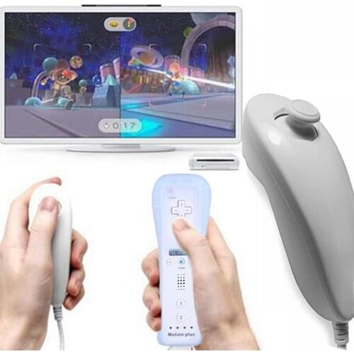 2-in-1 High Sensitive Game Controller Portable Left Right Gamepad Handle Controllers with Protective Silicone Case for Wii/Wii U
