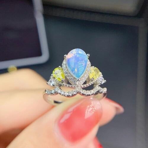 Female Party Jewelry New 100% Natural and Real Tanzanite Ring 925 sterling silver Ring