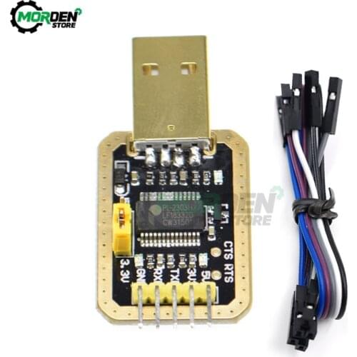 Gold Mini Version CH340G USB to TTL Upgrade Module USB to Serial Download Board Flashing Board with DuPont Cable