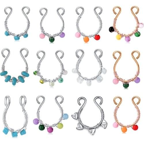 1pair Stainless Steel Fake Nipple Rings Non Piercing Faux Nipple Piercings Jewelry Nipple Piercing