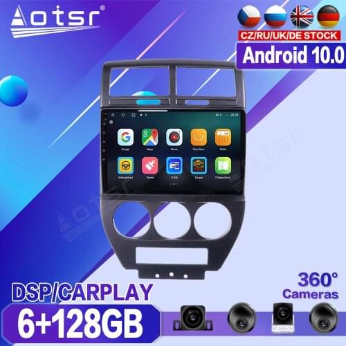 128G For Jeep Compass MK 2006-2010 Car DVD Multimedia Player Recorder Stereo Android Radio GPS Auto Audio Navigation Head Unit