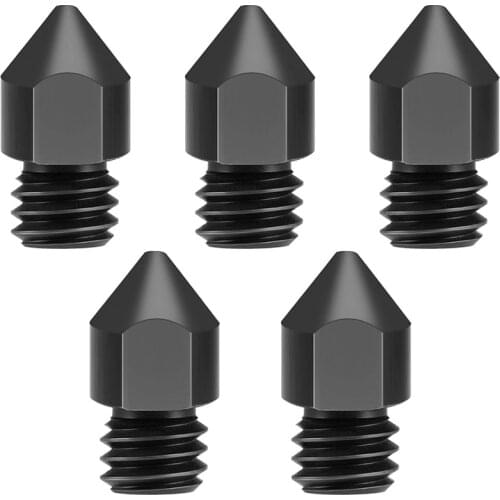 5Pcs/Lot 3D Printer Parts MK8 Hardened Steel Nozzle 1.75mm 0.4mm for MK8 Ender 3 CR10 CR10S Hotend Kit