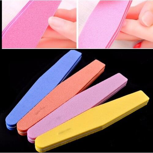 8Pcs/Lot Mix Color Nail Files Sponge Diamond Nail Buffer File Washable Lime Unghie 100/180 Nail Polish Buffer Block Suppliers
