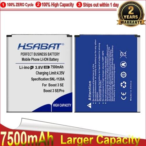HSABAT 0 Cycle 7500mAh Battery for Highscreen Boost 3 SE / Pro High Quality Replacement Accumulator