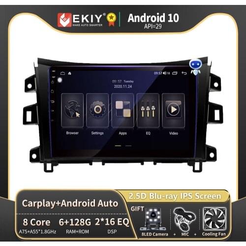 EKIY 10.1 IPS Android 9.0 Car Radio Multimedia Player Head Unit For Nissan Navara NP300 2016 2017 2018 FM No 2Din DVD Carplay BT