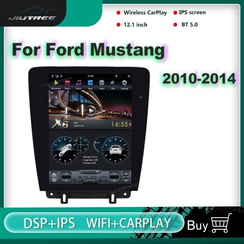 2Din PX6 Android Car Radio For Ford Mustang 2010-2014 Car GPS Navigation Wireless Carplay Multimedia DVD Radio Player