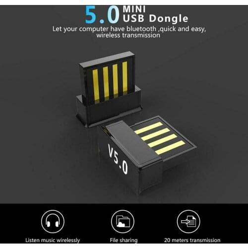USB 5.0 Bluetooth Adapter Wireless Dongle For PC Laptop Computer Desktop Windows