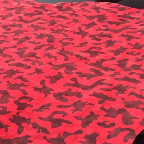 Camofluage Prints Genuine Suede Leather Fabric for Handbag/shoes/clutch,Free Shipping