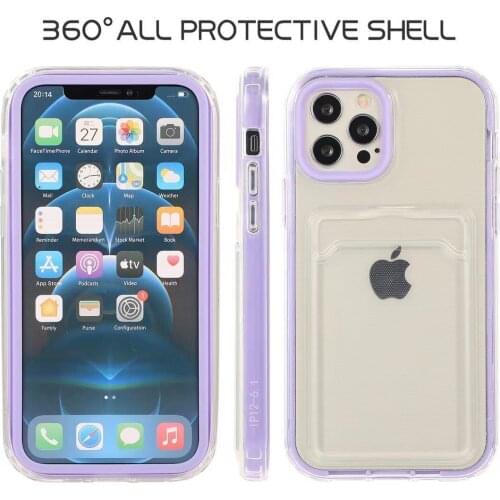 For iPhone 12 Pro Max Wallet Card Slot Holder Case for iPhone 12Mini 11 Pro Xs Max X XR 7 8 Plus SE Shockproof Full Body Case