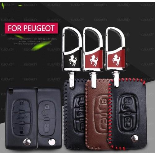 Real Leather Car Key Case Cover for Citroen C3 C4 Picasso C1 C2 C6 C5 X7 Aircross C8 C4l Ds3 Ds5 Berlingo Key Chain Accessories