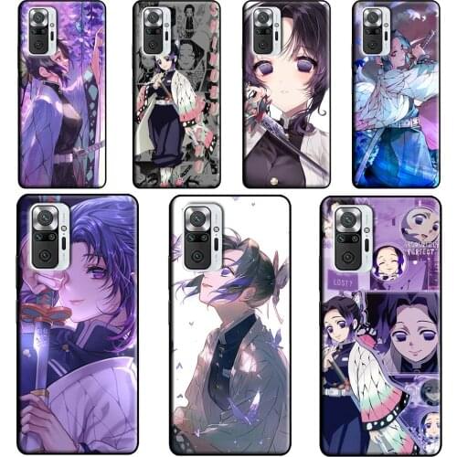 Shinobu Kocho Kimetsu no Yaiba Case For Xiaomi Redmi 9 9T 9C 8A 9A K40 Phone Cover For Redmi Note 10 9 Pro Note 8 8T 9S