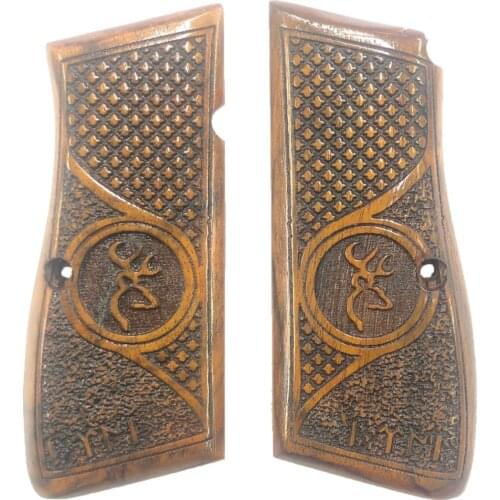 Belgium Browning Hp 14 Compatible Custom Production Laser Cut Wooden Grip Mod79